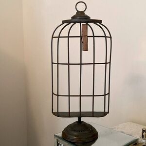 WORLD MARKET // Rustic Birdcage Photo Holder